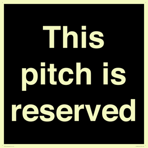 This pitch is reserved